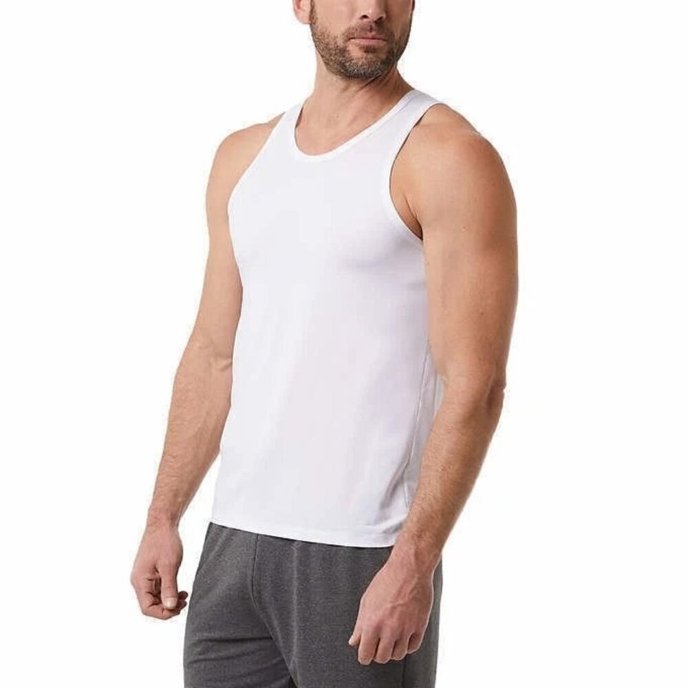 NEW 32 Degrees Cool Men's M 3-Pack Comfort Mesh Tank Top White